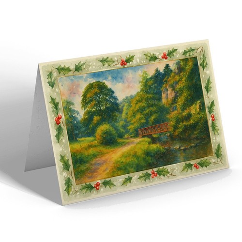 Xmas notelet cats - xmas, walk