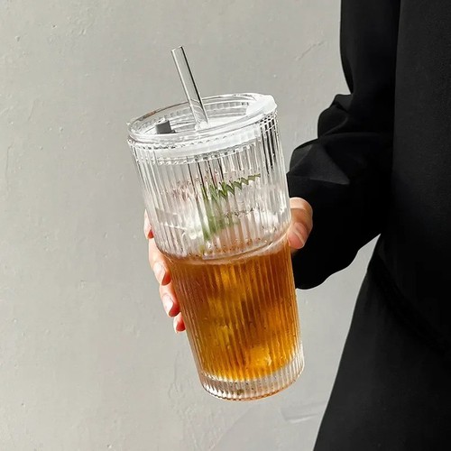 2pack 600ml stripe glass with - 2pack,
