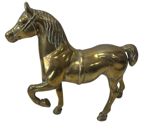 Vintage solid brass horse - solid,