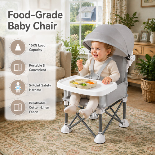 Compact portable baby high - portable,