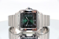 Cartier De Santos Large Green Dial Stainless Steel WSSA0062 2023 Full Set