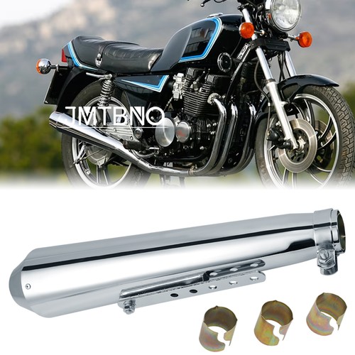 Chrome slip exhaust muffler - chrome,