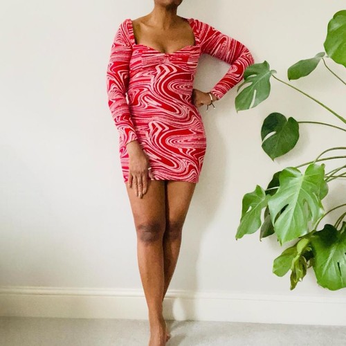 Zara red jacquard - red, dress