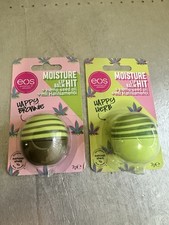 eos HAPPY BROWNiE  & HAPPY HERB Moisture Lip Balm Natural Shea + hemp seed oil