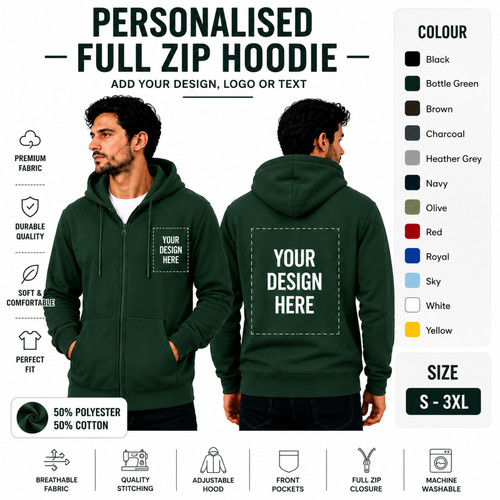 Personalised full zip - personalised,