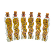 6 Vintage Glass Potion Bottles