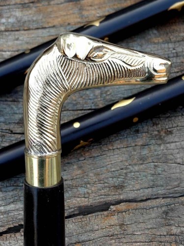 Brass horse head handle - horse,