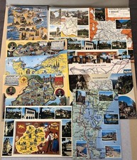 French Mixed Map Postcards