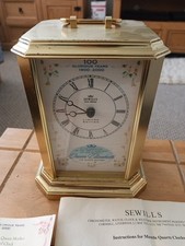 Sewill Queen Mother Elizabeth 100 Years MANTLE CLOCK  LTD EDITION + Certificate 