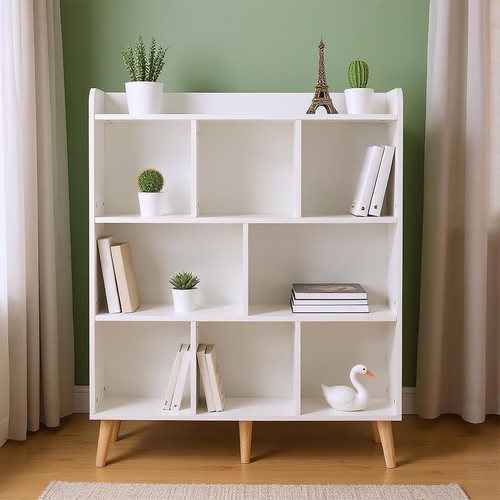 Cube bookcase solid - 8, wood