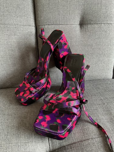 Zara floral platform - floral, heels