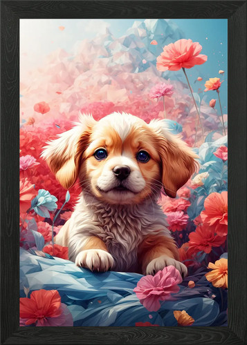 Labrador puppy framed wall - labrador,