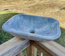 CURVED MARBLE VESSEL SINK