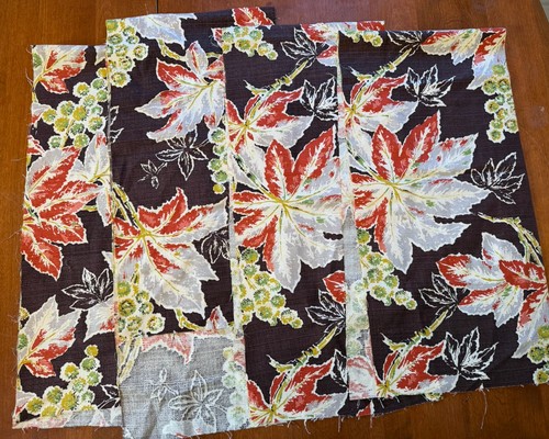 Vintage barkcloth fabric - barkcloth,