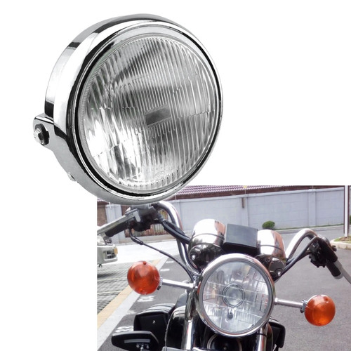 Motorcycle round chrome - motorcycle, front