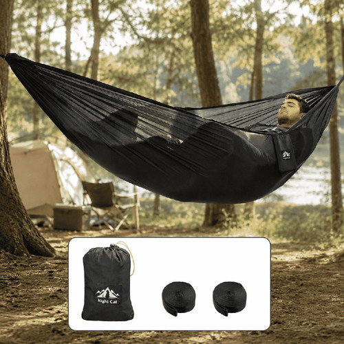 Wild camping hammock person - wild,