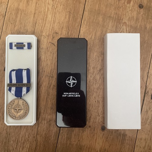 Genuine nato medal for libya - genuine,