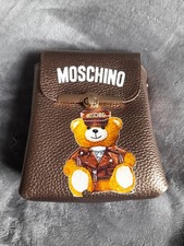 Textured gold mini crossbody bag with teddy print – brand-style – NEW