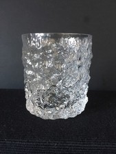Vintage Whitefriars Bark Glacier Small Whiskey Tumbler Geoffrey Baxter 3" High