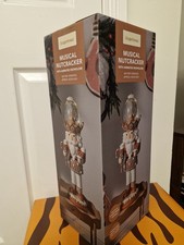 Gingerbread Large Brown White Musical Nutcracker Animated LED Snowglobe 45cm