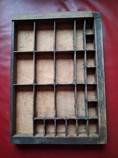 printers wooden type tray 37cm