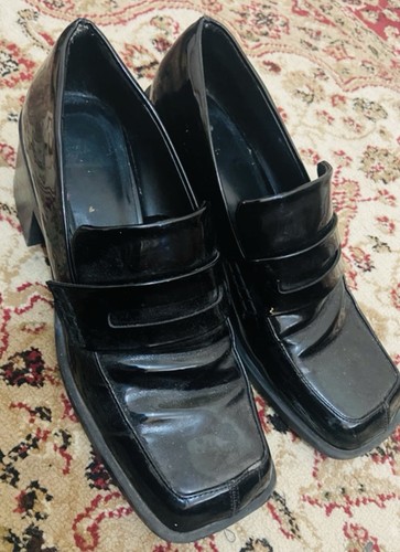 Zara black patent heeled - black,