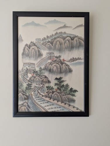 Vintage oriental framed pen - framed,