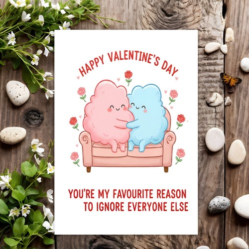Funny valentine day - valentine's, card