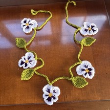 Handmade crocheted pansy - handmade,