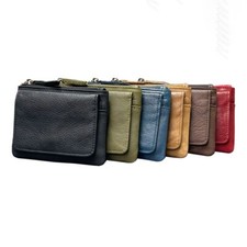 Real Leather Coin Purse Mini Card Holder Creative RFID Wallet  Men