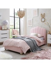 Emma Fabric Children's Single Bed Pink Sleek Comfortable Kids Bedroom Furniture