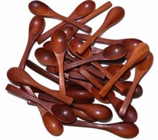 Wooden Masala Spoon Sugar Salt Spoons Small Spoons Multipurpose Use 20 Pcs
