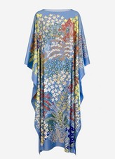 Luxury Silk Scarf Kaftan Dress