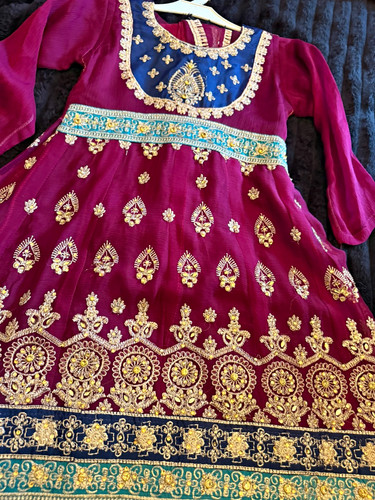 Girls pink embroidered salwar - girls',