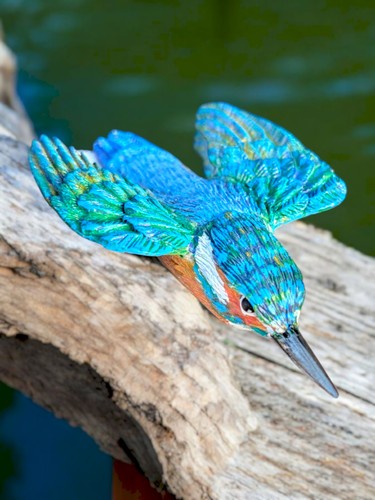 Vintage miniature kingfisher - vintage,