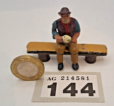 Pre-war Pixyland/Kew 54mm hollow-cast lead farm figure: Seat man drinking ale