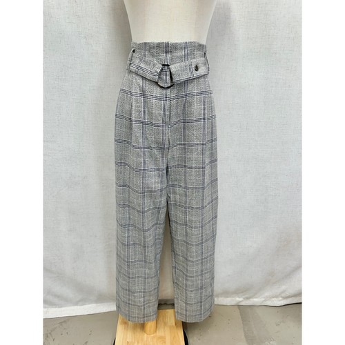 Topshop cotton plaid grey - topshop, high