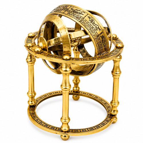 Brass armillary sphere - brass,