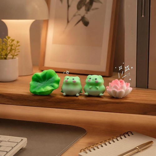 Mini resin frogs figurines - resin,