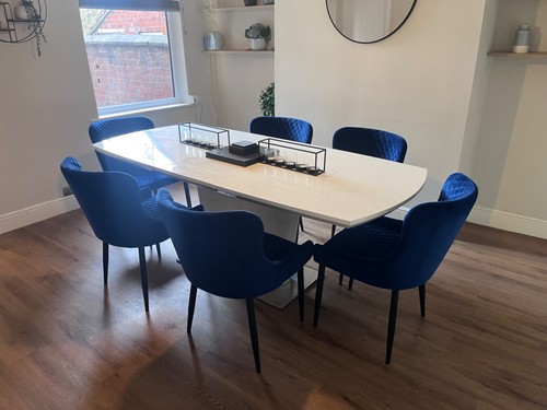 White dining table and - white,