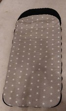 Extra Long Padded Buggy Cosytoes. Grey With White Stars.