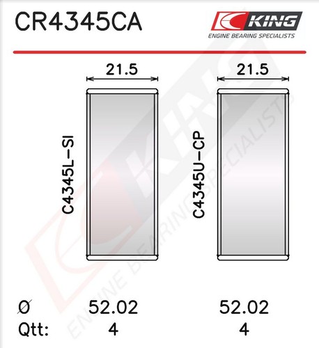 King cr4345ca connecting rod - king,