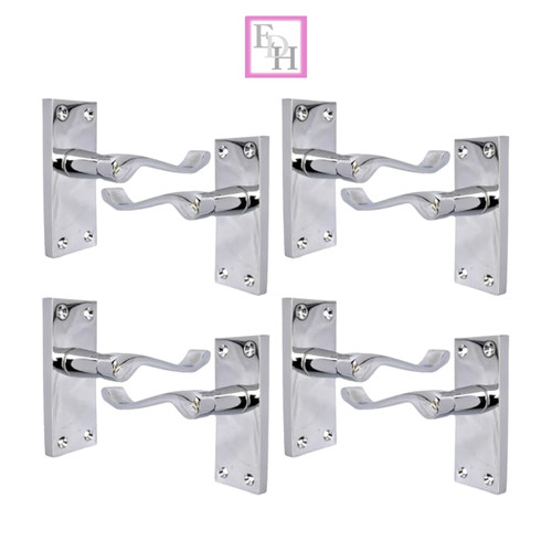 Victorian scroll chrome door - victorian,