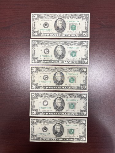 Lot old usa 20 twenty - 5,