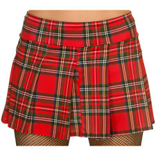 Ladies TARTAN SKIRT Punk School 80s Scottish Fancy Dress St Trinians Rocker Mini