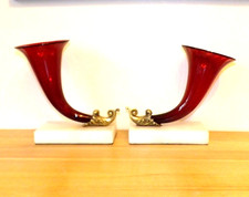 Antique Pair Of Cranberry