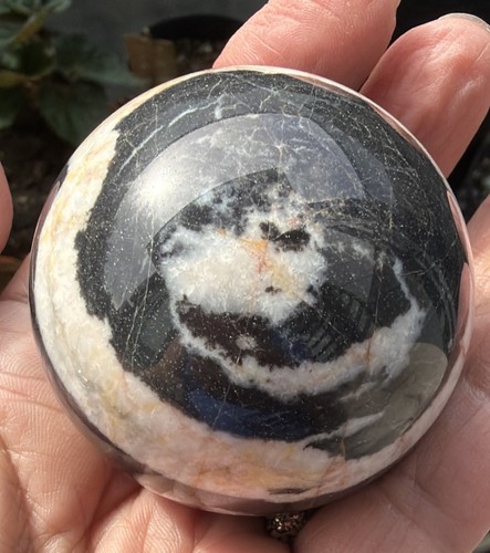 Zebra jasper crystal - zebra, sphere