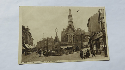 Postcard luton market - postcard,