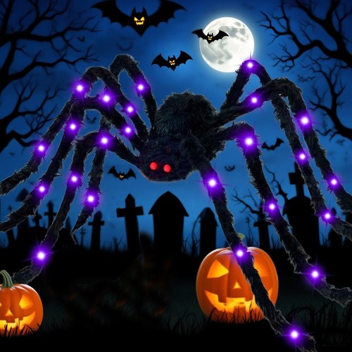 Led large halloween spider - led,