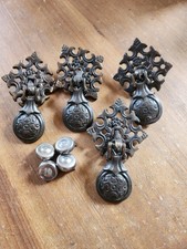 Vintage Cabinet Draw Drop Pull Handles Complete